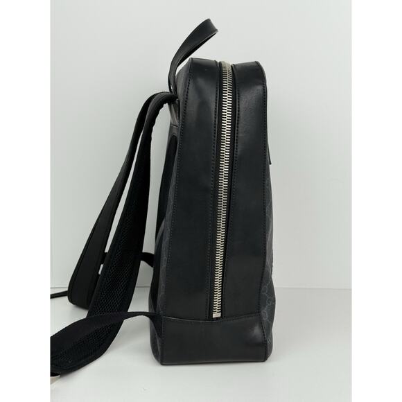 Gucci GG Supreme Black/Grey Coated Canvas Vintage Web Backpack - Picture 5 of 16